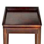 Table d'appoint carrée marron, plateau de style plateau, utilisation par 1 personne