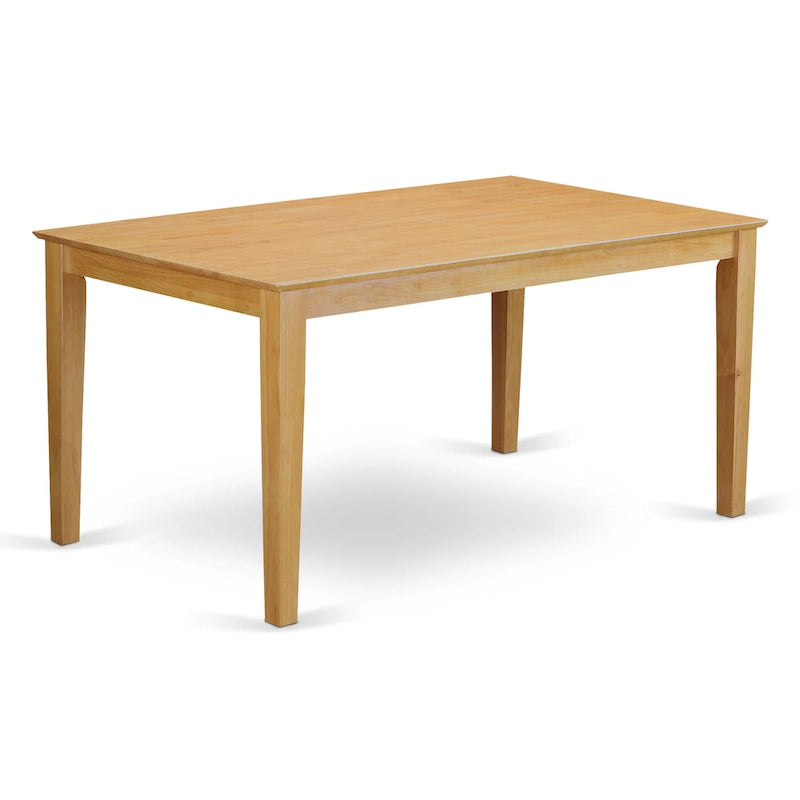 Ensemble table à manger rectangulaire en acajou, chaises en bois à dossier croisé, 6 places