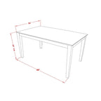 Ensemble table à manger rectangulaire en acajou, chaises en bois à dossier croisé, 6 places