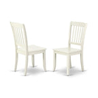 Ensemble de table à manger ronde, lin blanc, bois, 2 ou 4 places