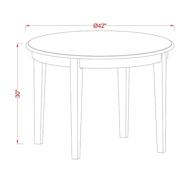 Ensemble de table à manger ronde, lin blanc, bois, 2 ou 4 places