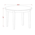 Ensemble de table à manger ronde, lin blanc, bois, 2 ou 4 places