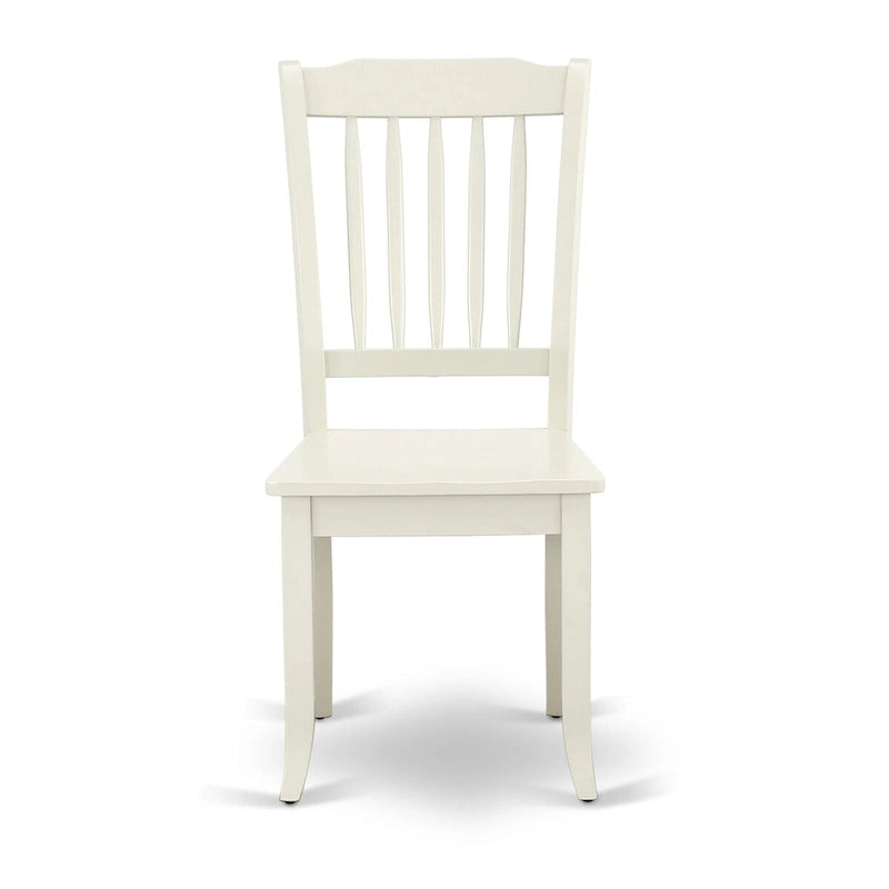 Ensemble de table à manger ronde, lin blanc, bois, 2 ou 4 places