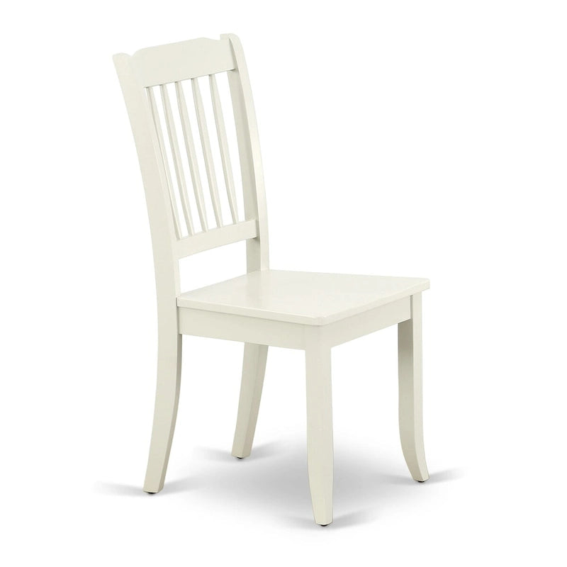 Ensemble de table à manger ronde, lin blanc, bois, 2 ou 4 places