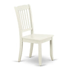 Ensemble de table à manger ronde, lin blanc, bois, 2 ou 4 places