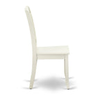 Ensemble de table à manger ronde, lin blanc, bois, 2 ou 4 places