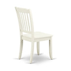 Ensemble de table à manger ronde, lin blanc, bois, 2 ou 4 places
