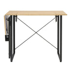 Table à coudre pliable Ashwood/Graphite et Blanc/Graphite avec rangement, pour une personne