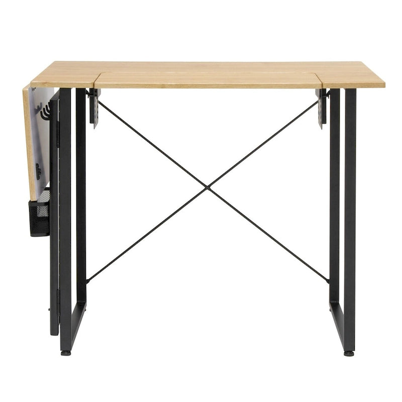 Table à coudre pliable Ashwood/Graphite et Blanc/Graphite avec rangement, pour une personne
