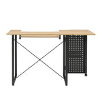 Table à coudre pliable Ashwood/Graphite et Blanc/Graphite avec rangement, pour une personne