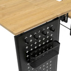 Table à coudre pliable Ashwood/Graphite et Blanc/Graphite avec rangement, pour une personne