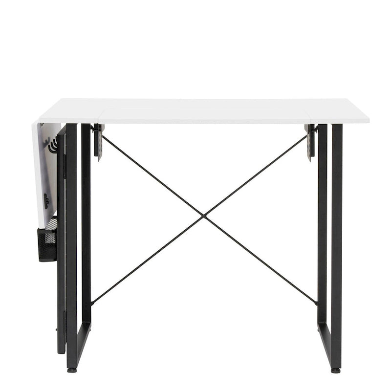 Table à coudre pliable Ashwood/Graphite et Blanc/Graphite avec rangement, pour une personne