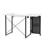 Table à coudre pliable Ashwood/Graphite et Blanc/Graphite avec rangement, pour une personne