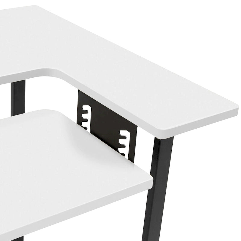 Table à coudre pliable Ashwood/Graphite et Blanc/Graphite avec rangement, pour une personne