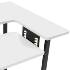 Table à coudre pliable Ashwood/Graphite et Blanc/Graphite avec rangement, pour une personne
