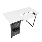 Table à coudre pliable Ashwood/Graphite et Blanc/Graphite avec rangement, pour une personne
