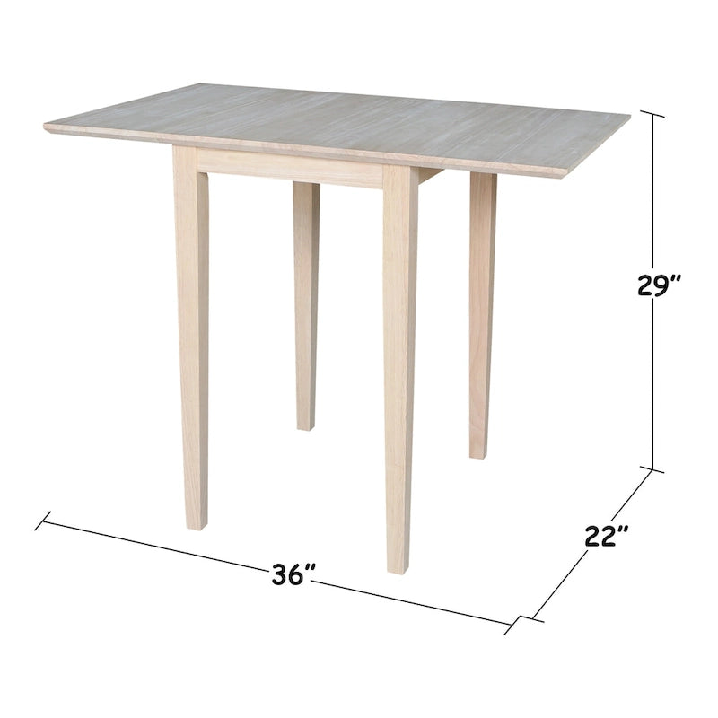 Petite table à manger Shaker à abattants, multicolore, 2 places