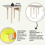 Petite table à manger Shaker à abattants, multicolore, 2 places