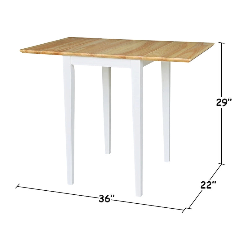 Petite table à manger Shaker à abattants, multicolore, 2 places