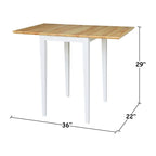 Petite table à manger Shaker à abattants, multicolore, 2 places