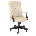 Fauteuil de bureau capitonné à dossier haut Cabot avec accoudoirs de Bush Furniture
