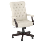 Fauteuil de bureau capitonné à dossier haut Cabot avec accoudoirs de Bush Furniture